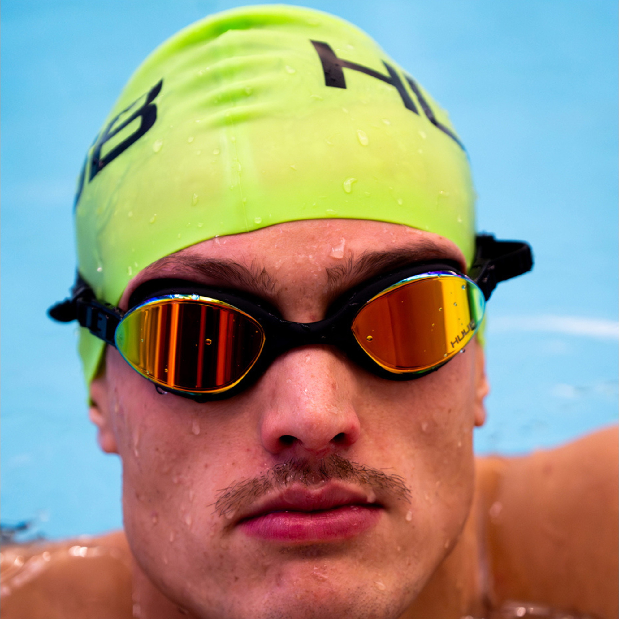 2026 HUUB Edge Swim Goggles 5056605173200 - Black / Orange Mirror